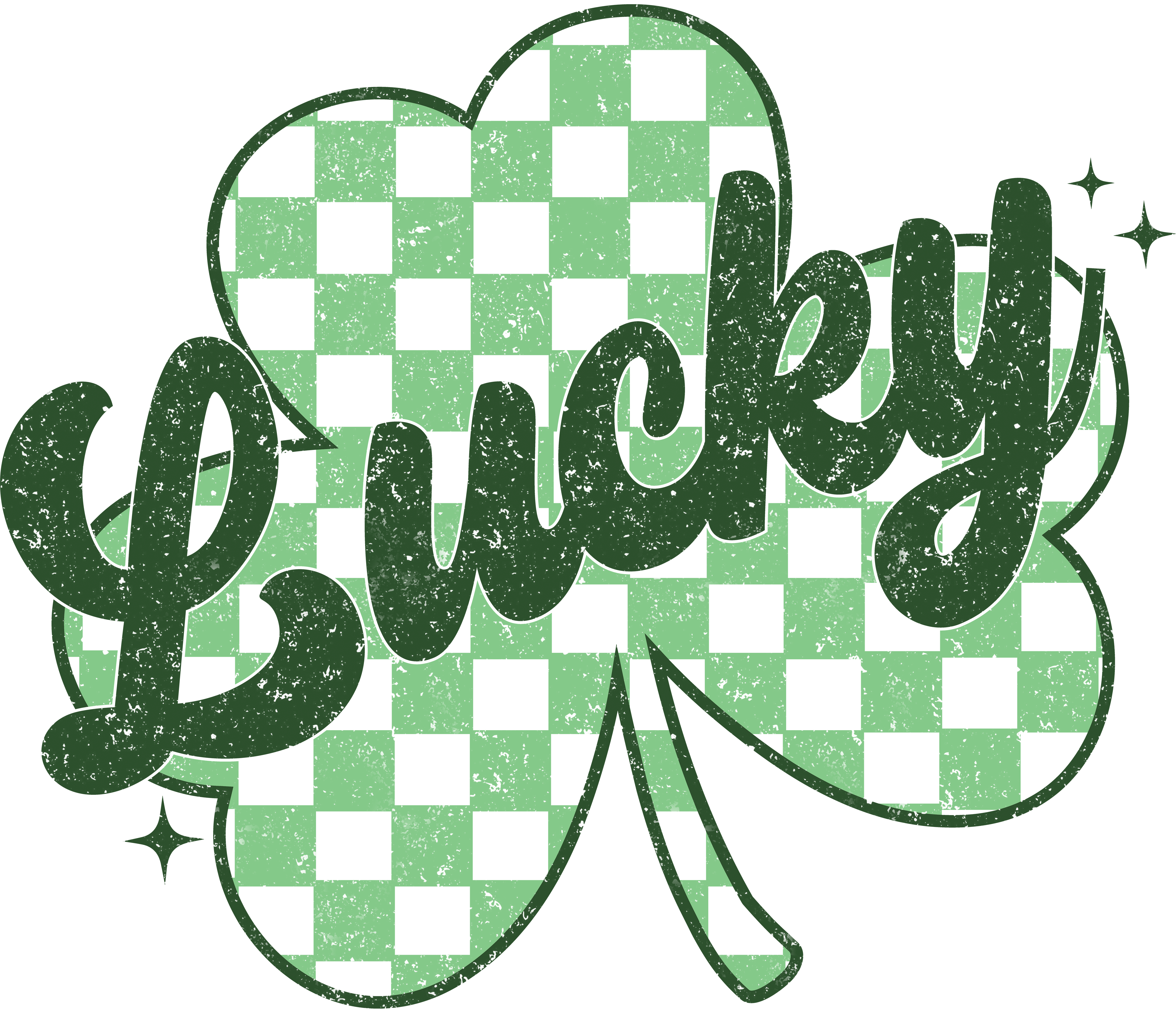 St Patricks Day Retro Clover Lucky - St Patricks Day Ready to Press DTF Transfer