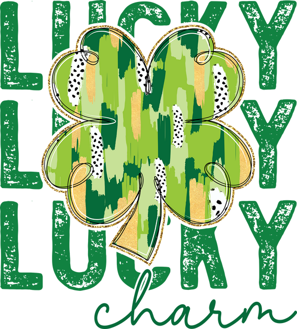 St Patricks Day Lucky Charm Clover - St Patricks Day Ready to Press DTF Transfer