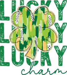 St Patricks Day Lucky Charm Clover - St Patricks Day Ready to Press DTF Transfer