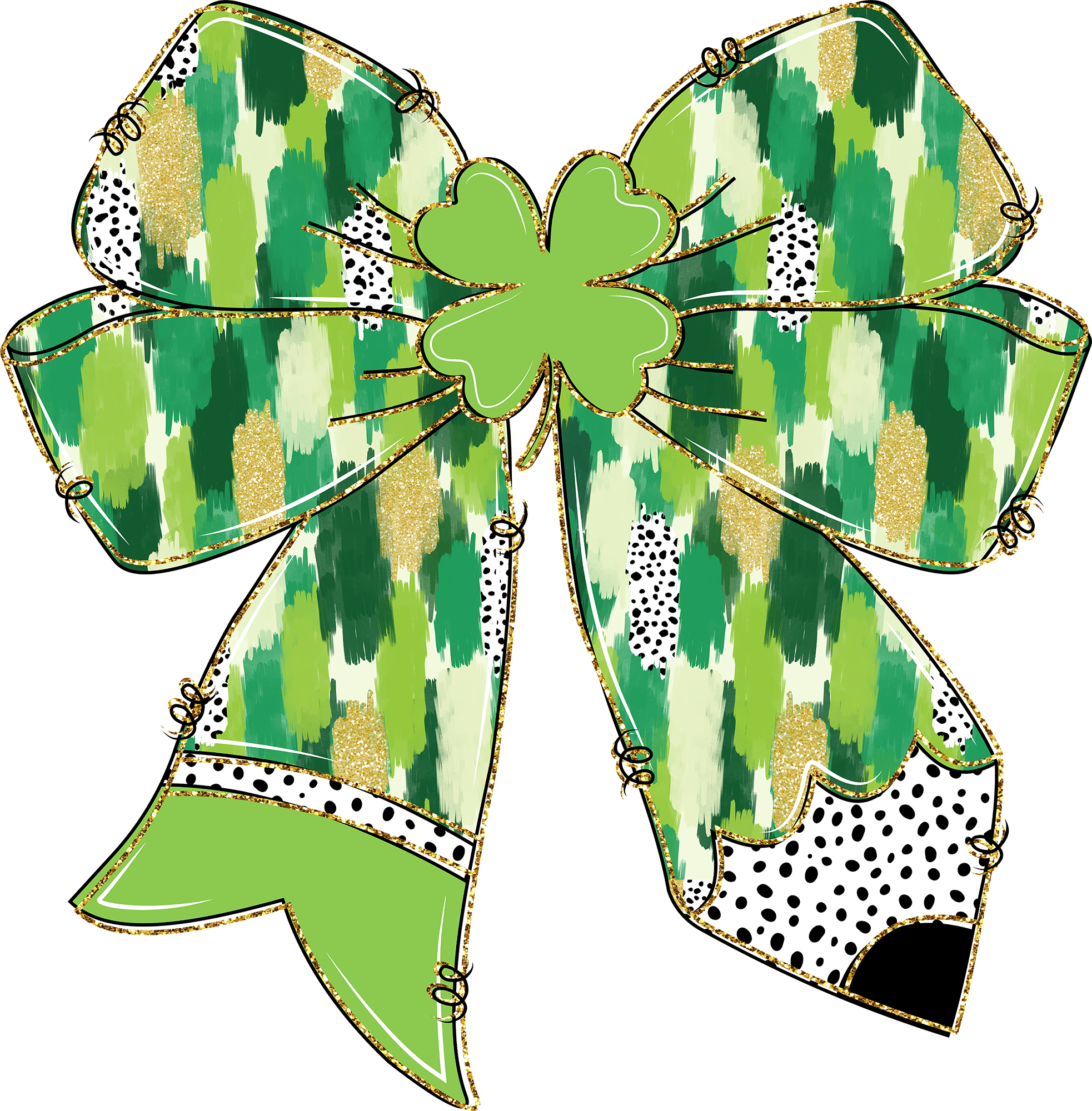 St Patricks Day Pencil Bow - St Patricks Day Ready to Press DTF Transfer