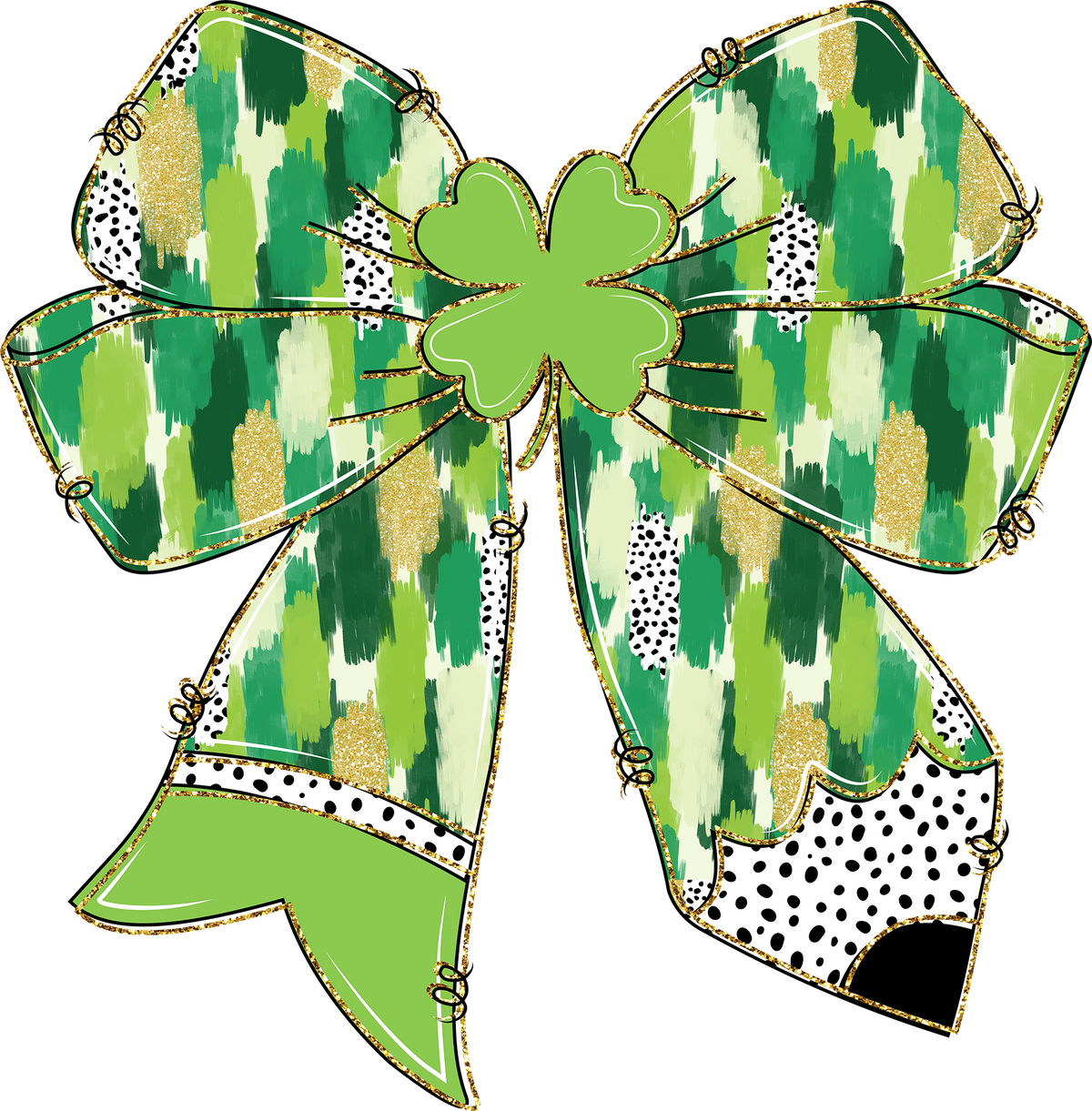 St Patricks Day Pencil Bow - St Patricks Day Ready to Press DTF Transfer