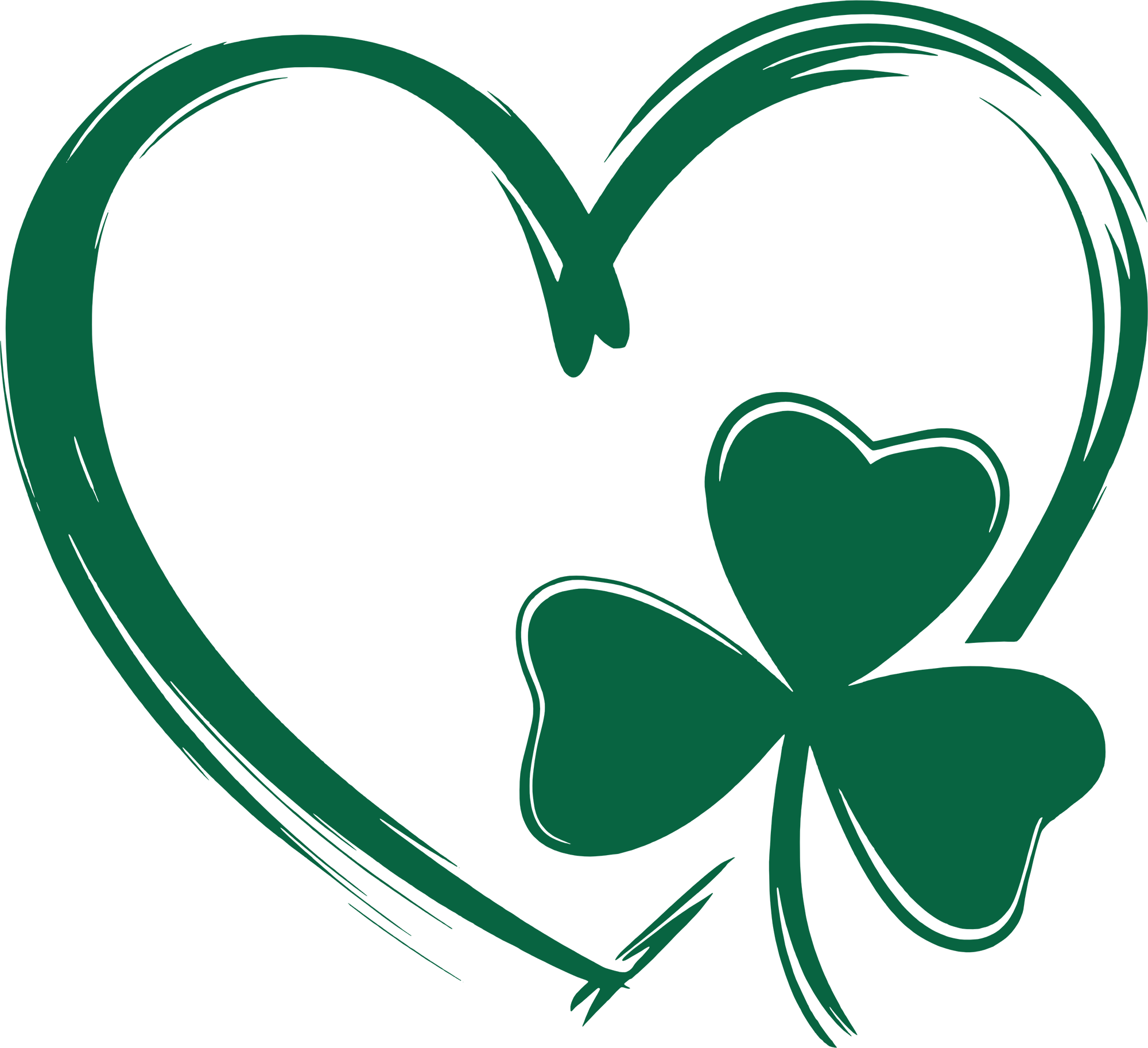 St Patricks Day Heart Clover - St Patricks Day Ready to Press DTF Transfer