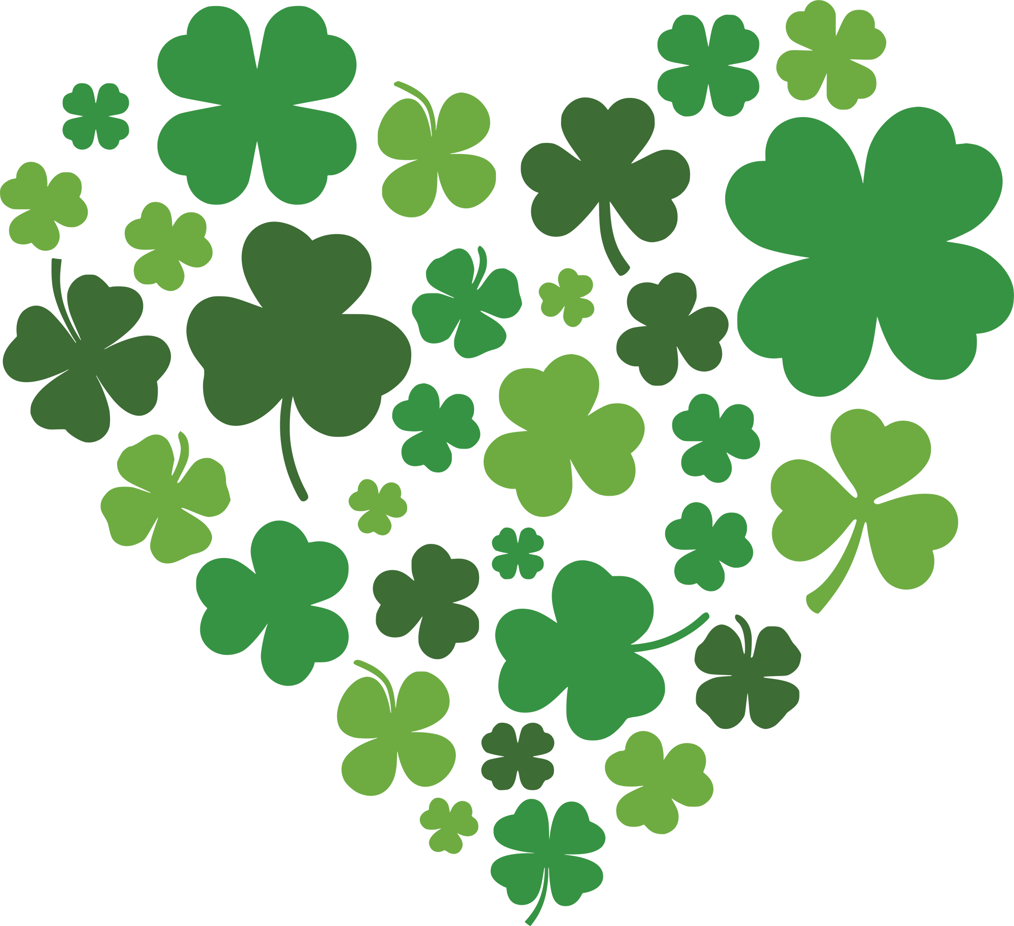 St Patricks Day Clover Heart - St Patricks Day Ready to Press DTF Transfer