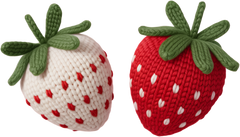 Faux Yarn Crochet Valentine Strawberry - Valentines Day Ready to Press DTF Transfer