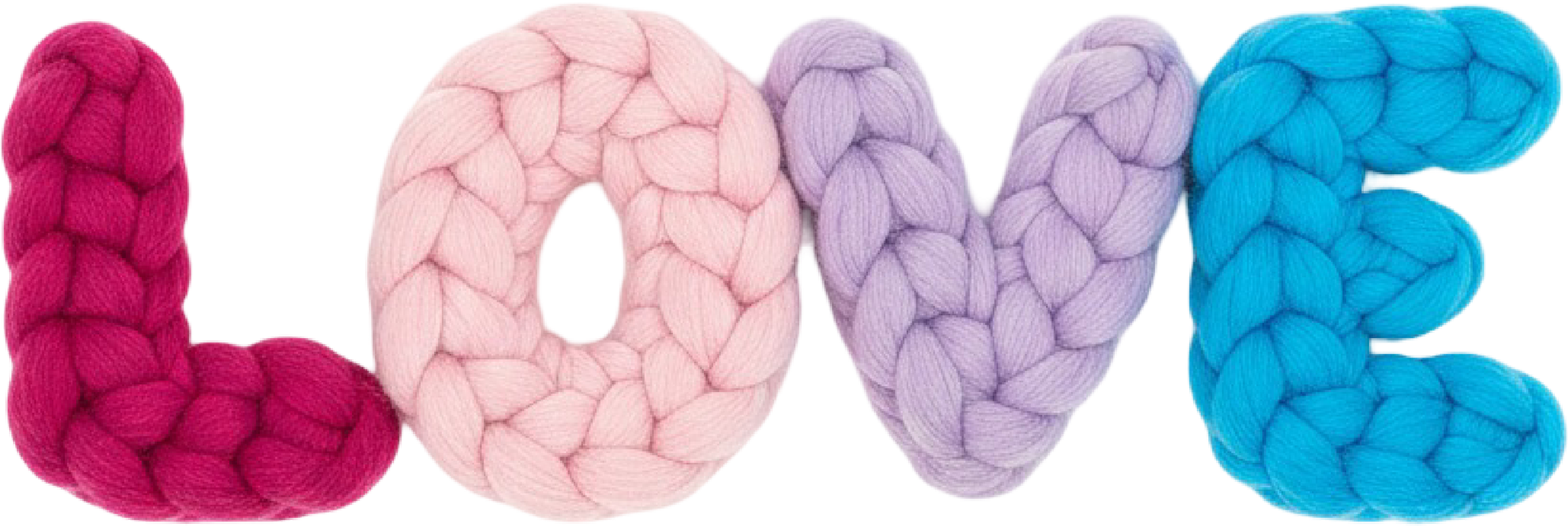 Faux Yarn Crochet Valentine Love - Valentines Day Ready to Press DTF Transfer