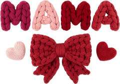 Faux Yarn Crochet Valentine Bow Mama - Valentines Day Ready to Press DTF Transfer