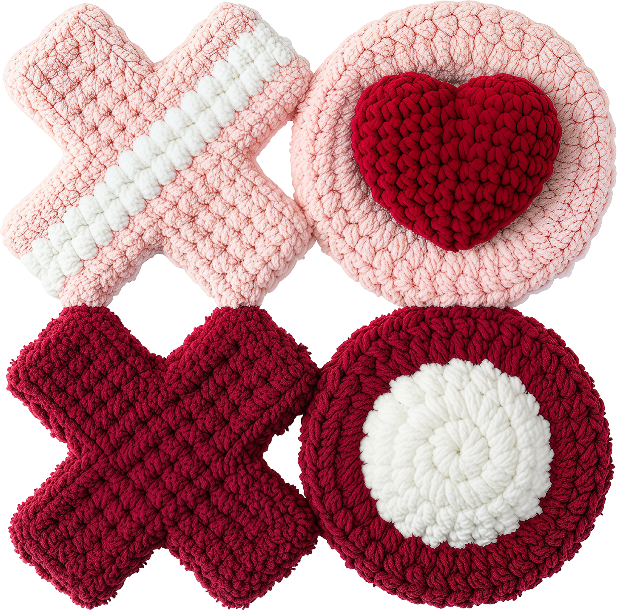 Faux Yarn Crochet Valentine Xoxo - Valentines Day Ready to Press DTF Transfer