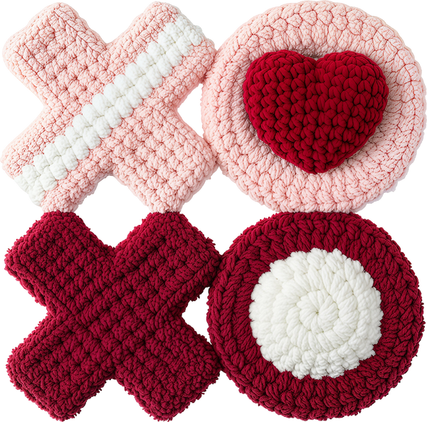 Faux Yarn Crochet Valentine Xoxo - Valentines Day Ready to Press DTF Transfer