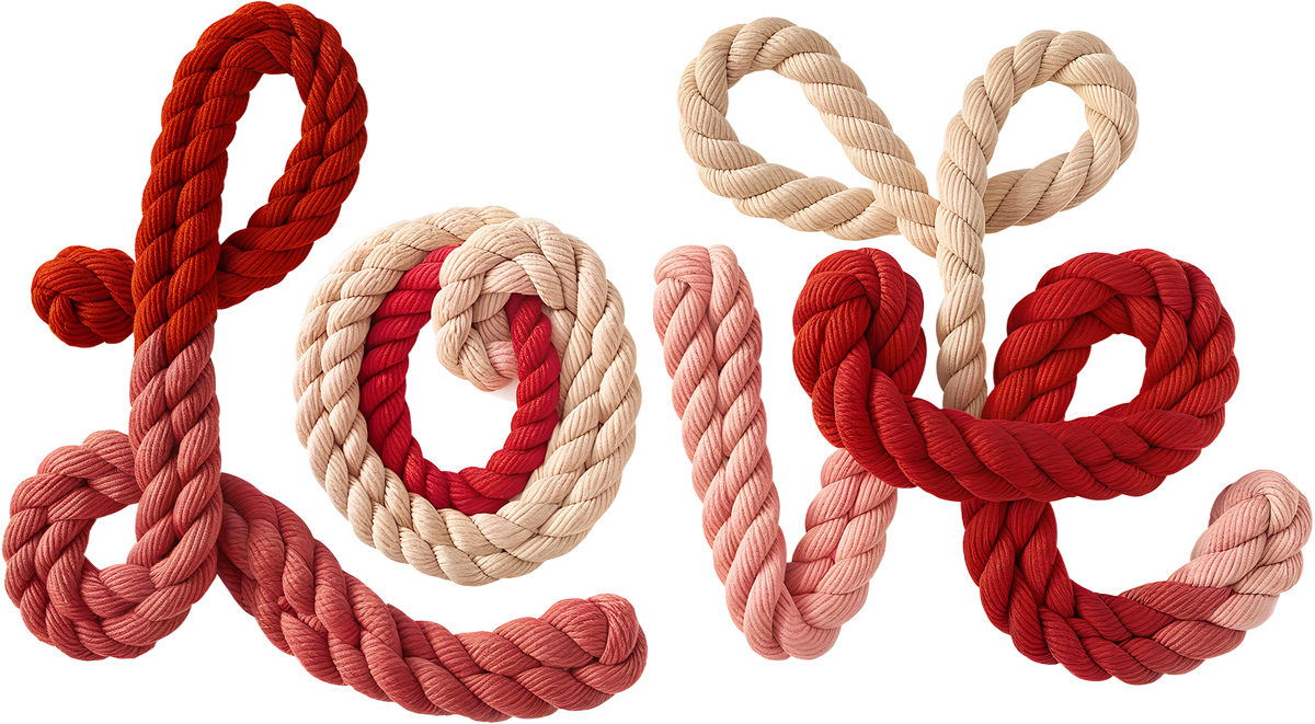 Faux Yarn Crochet Valentine Love - Valentines Day Ready to Press DTF Transfer