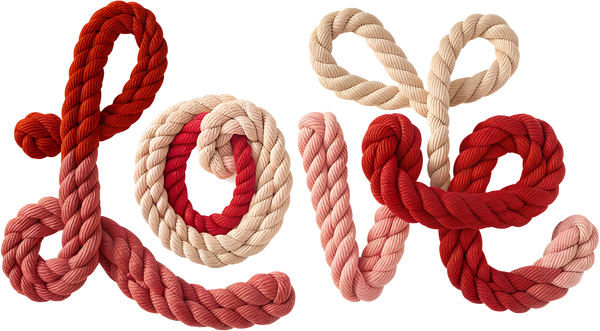 Faux Yarn Crochet Valentine Love - Valentines Day Ready to Press DTF Transfer