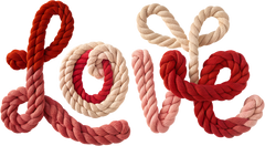 Faux Yarn Crochet Valentine Love - Valentines Day Ready to Press DTF Transfer