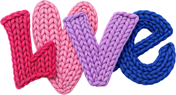 Faux Yarn Crochet Valentine Love - Valentines Day Ready to Press DTF Transfer