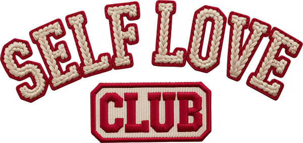 Faux Yarn Crochet Self Love Club - Valentines Day Ready to Press DTF Transfer