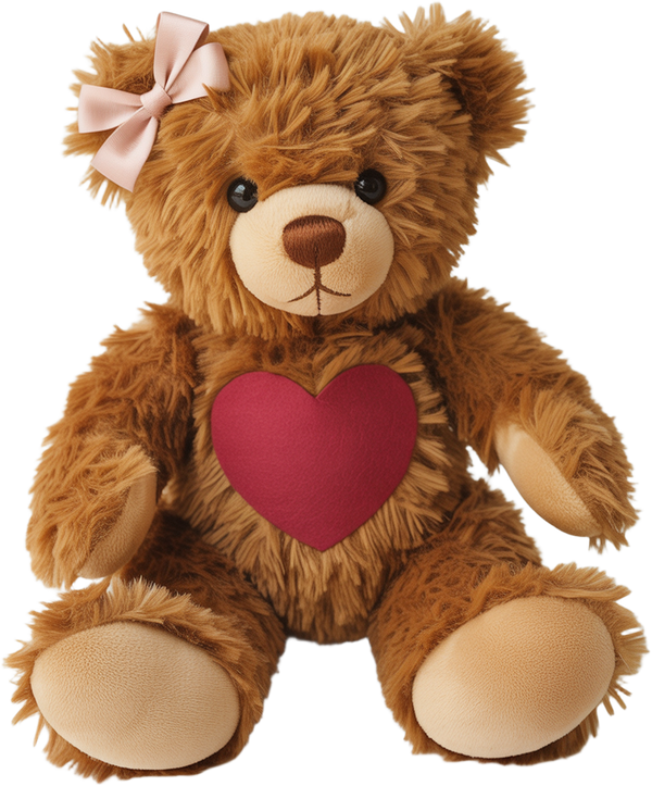 Faux Yarn Valentine Bear - Valentines Day Ready to Press DTF Transfer