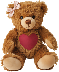 Faux Yarn Valentine Bear - Valentines Day Ready to Press DTF Transfer
