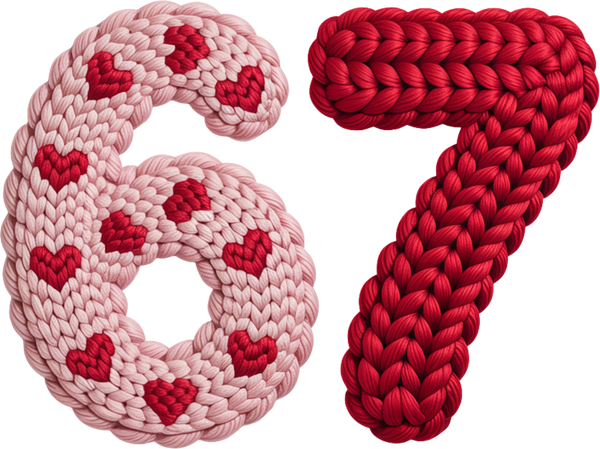 Faux Yarn Crochet Valentine 67 - Valentines Day Ready to Press DTF Transfer