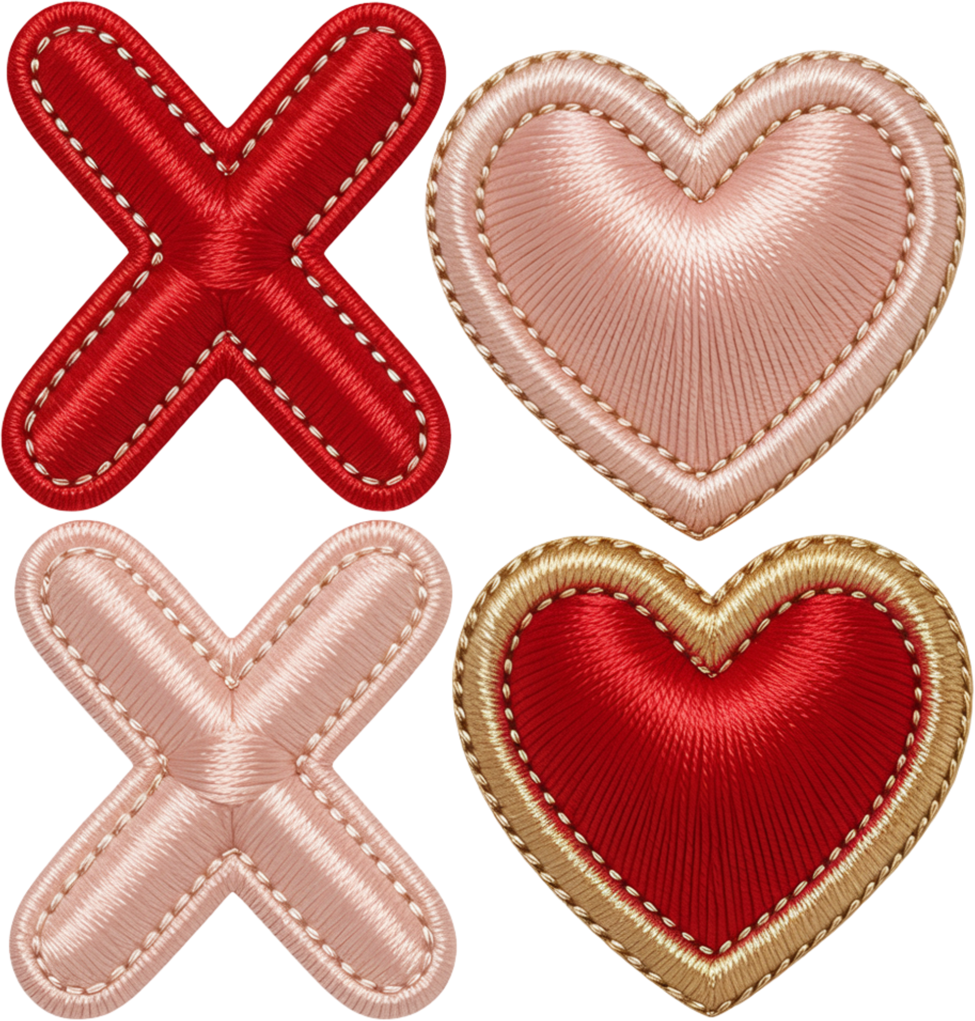 Faux Yarn Valentine Heart Xoxo - Valentines Day Ready to Press DTF Transfer