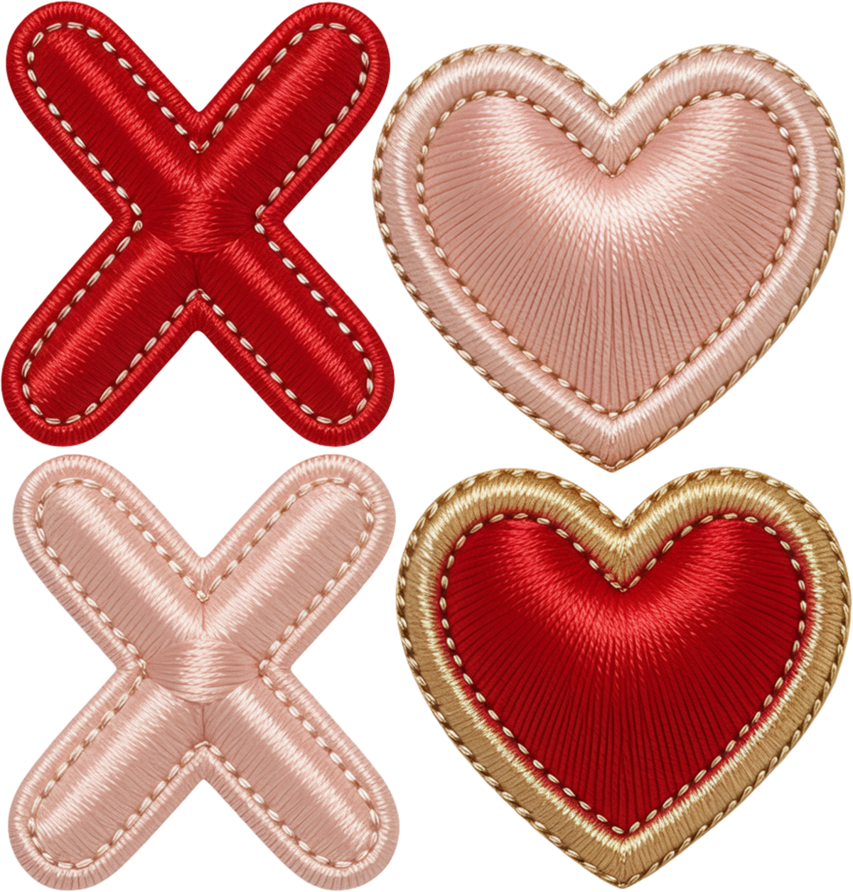 Faux Yarn Valentine Heart Xoxo - Valentines Day Ready to Press DTF Transfer