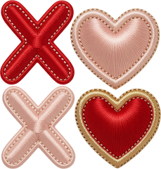 Faux Yarn Valentine Heart Xoxo - Valentines Day Ready to Press DTF Transfer