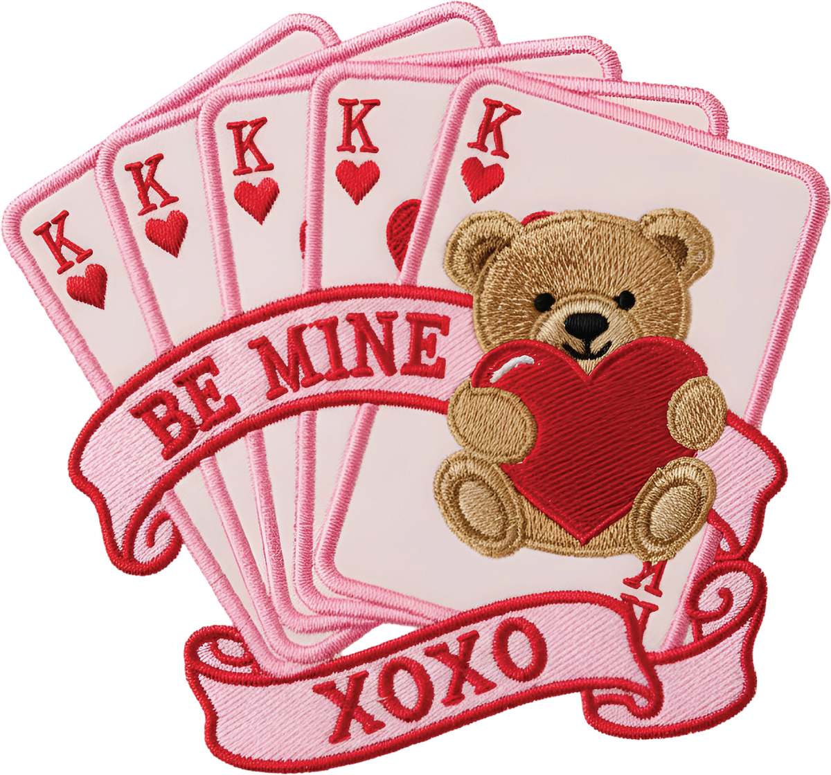 Faux Yarn Valentine Cards Be Mine Xoxo - Valentines Day Ready to Press DTF Transfer