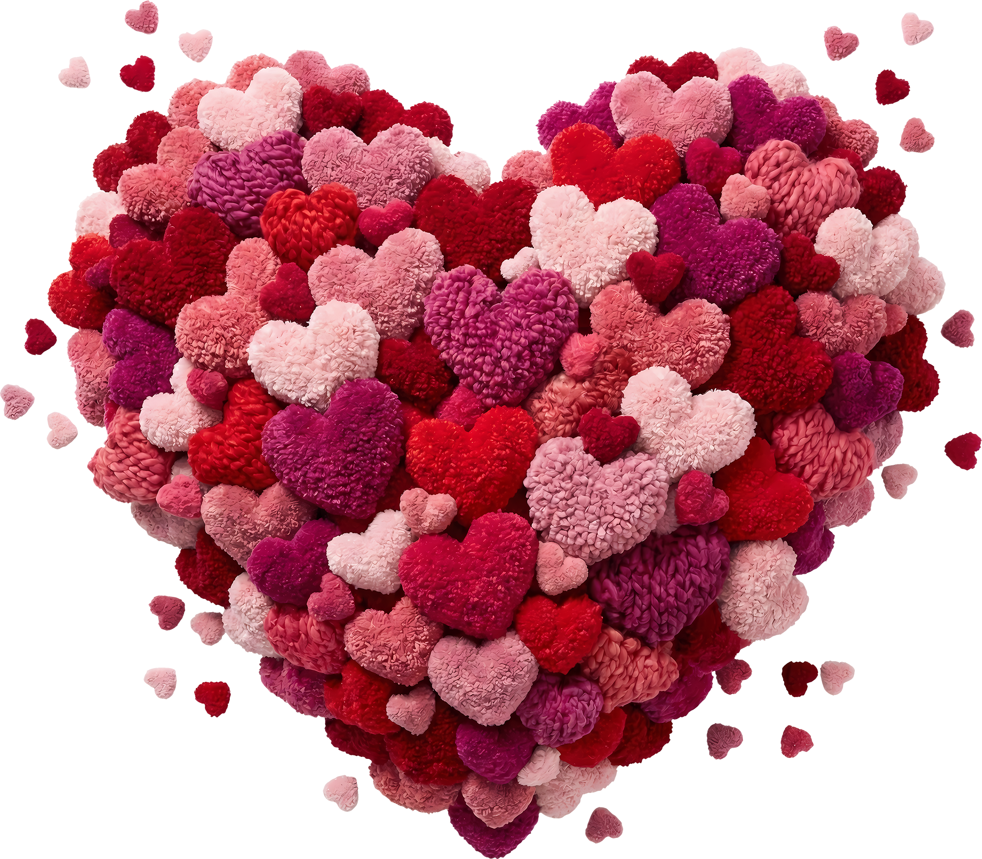 Faux Yarn Valentine Heart - Valentines Day Ready to Press DTF Transfer