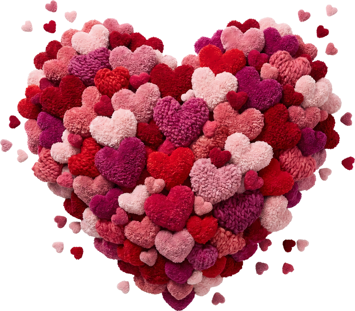 Faux Yarn Valentine Heart - Valentines Day Ready to Press DTF Transfer