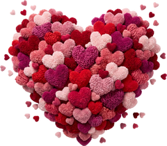Faux Yarn Valentine Heart - Valentines Day Ready to Press DTF Transfer