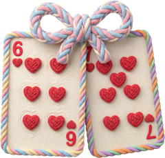 Faux Yarn Valentine Cards 67 Bow - Valentines Day Ready to Press DTF Transfer