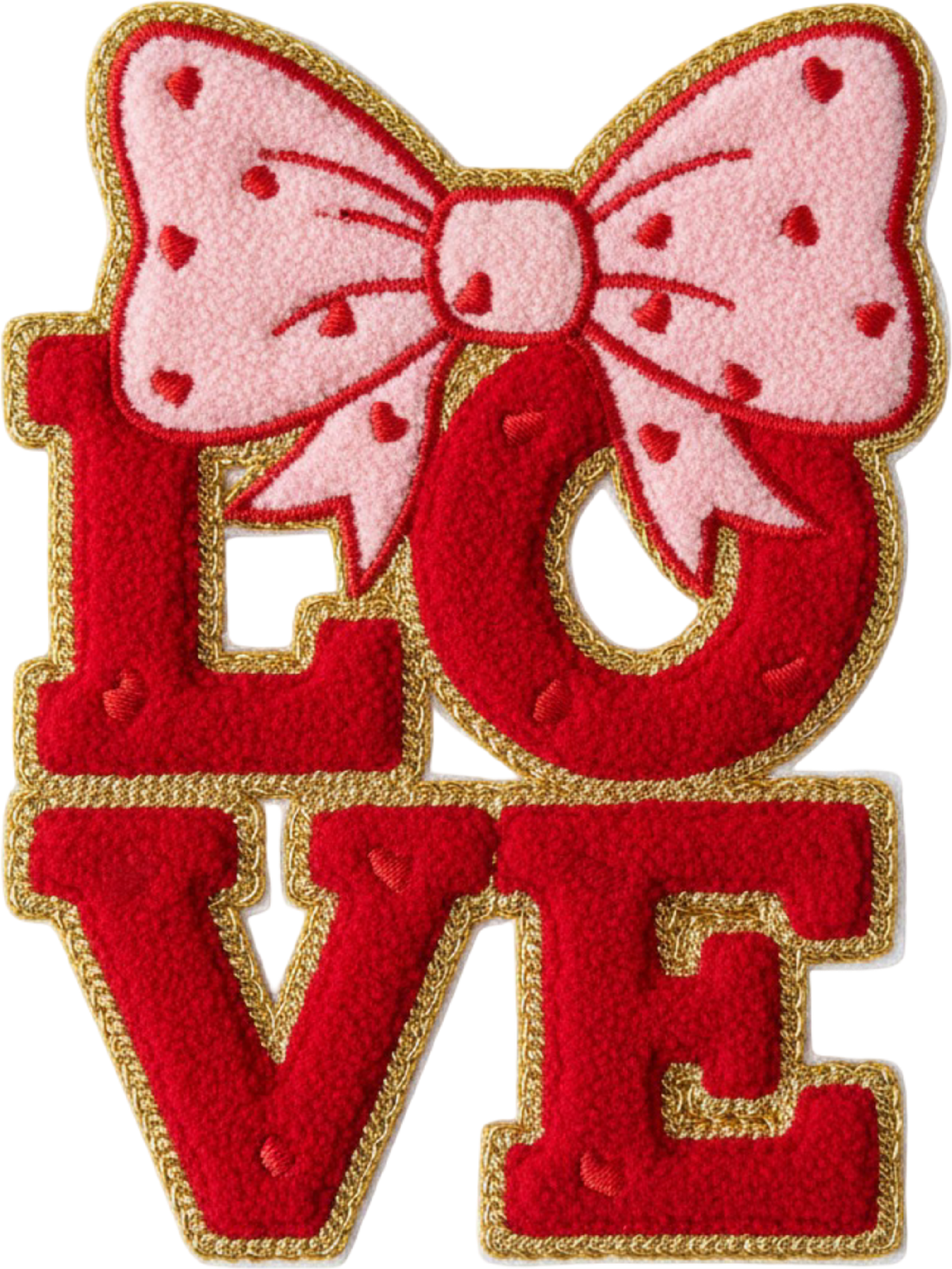 Faux Yarn Valentine Bow Love - Valentines Day Ready to Press DTF Transfer