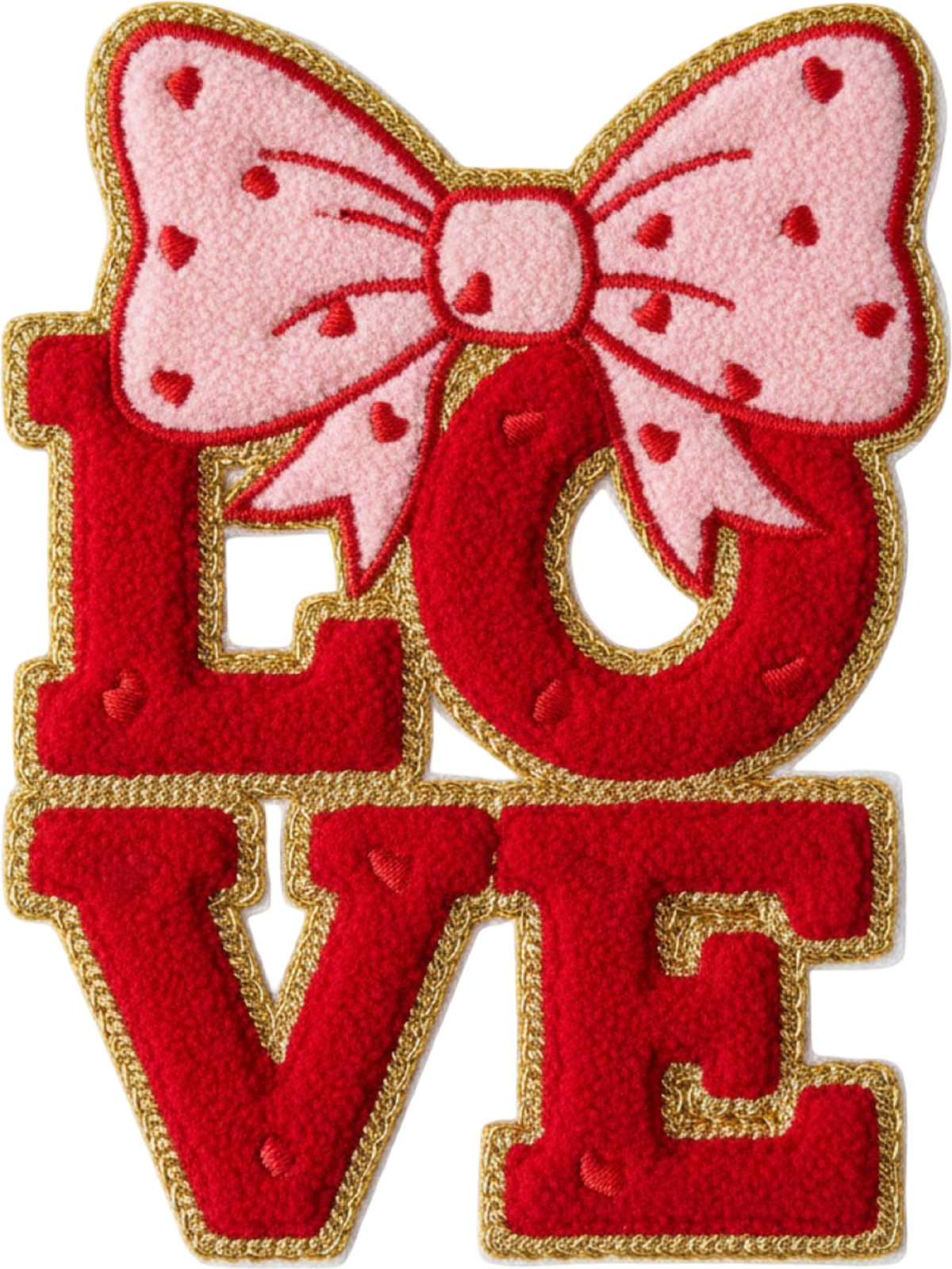 Faux Yarn Valentine Bow Love - Valentines Day Ready to Press DTF Transfer