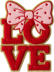 Faux Yarn Valentine Bow Love - Valentines Day Ready to Press DTF Transfer