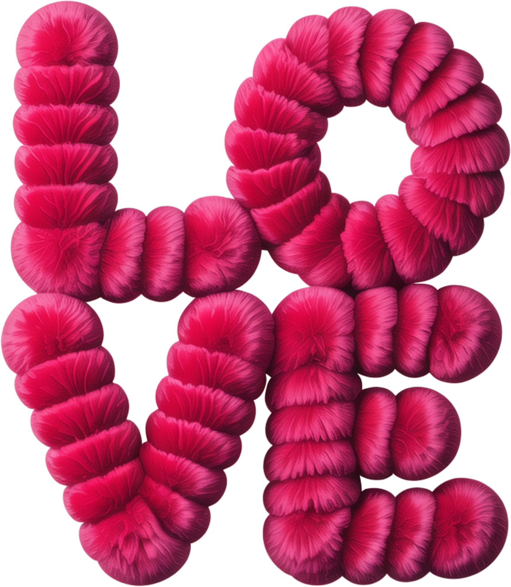 Faux Yarn Valentine Pink Love - Valentines Day Ready to Press DTF Transfer