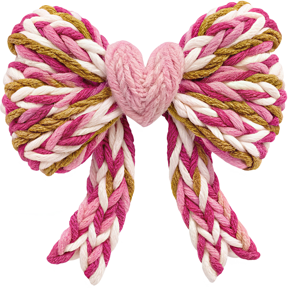 Faux Yarn Valentine Coquette Bow - Valentines Day Ready to Press DTF Transfer