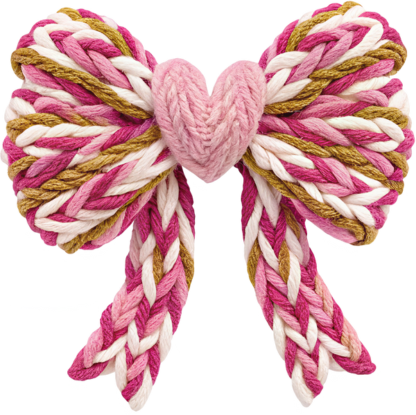 Faux Yarn Valentine Coquette Bow - Valentines Day Ready to Press DTF Transfer