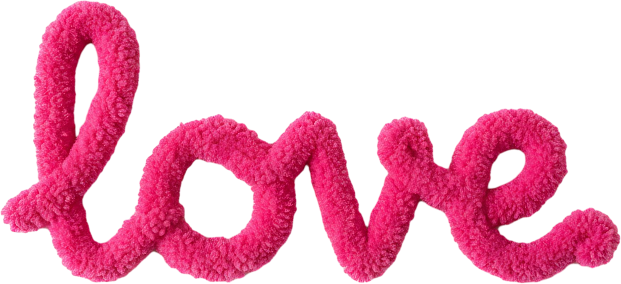 Faux Yarn Valentine Pink Love - Valentines Day Ready to Press DTF Transfer