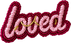 Faux Yarn Crochet Valentine Loved - Valentines Day Ready to Press DTF Transfer