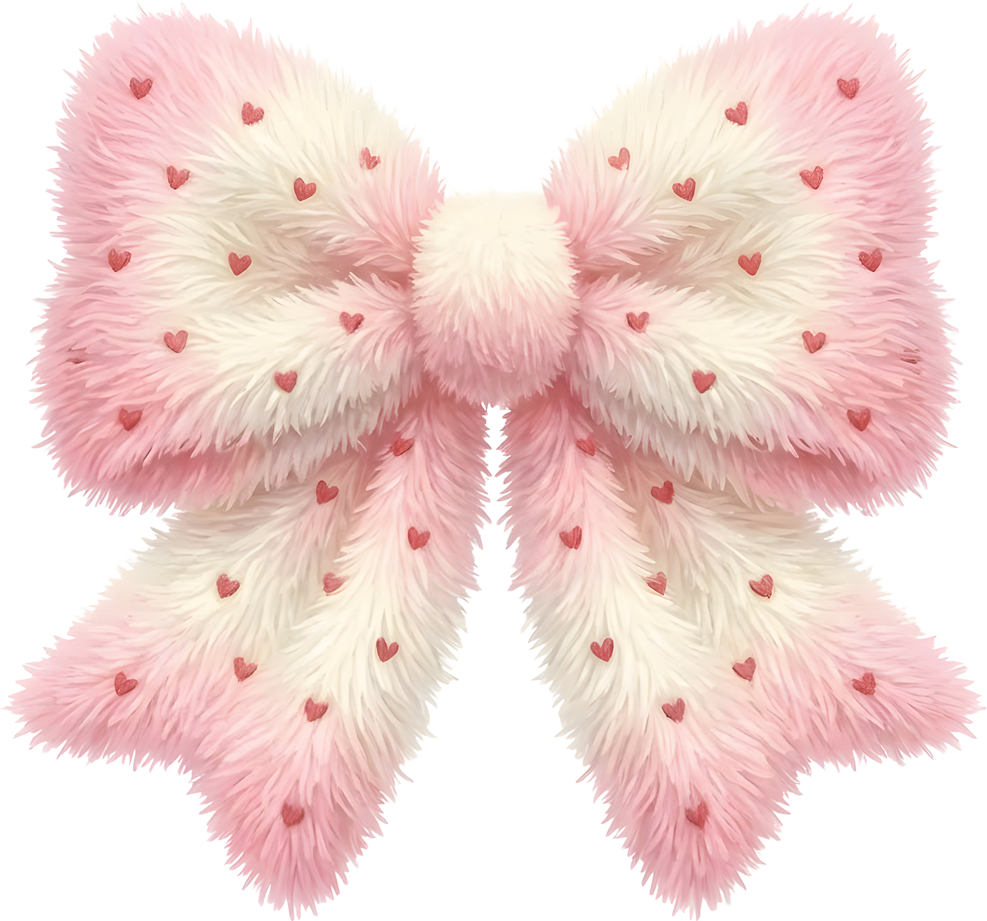 Faux Yarn Valentine Couquette Bow - Valentines Day Ready to Press DTF Transfer