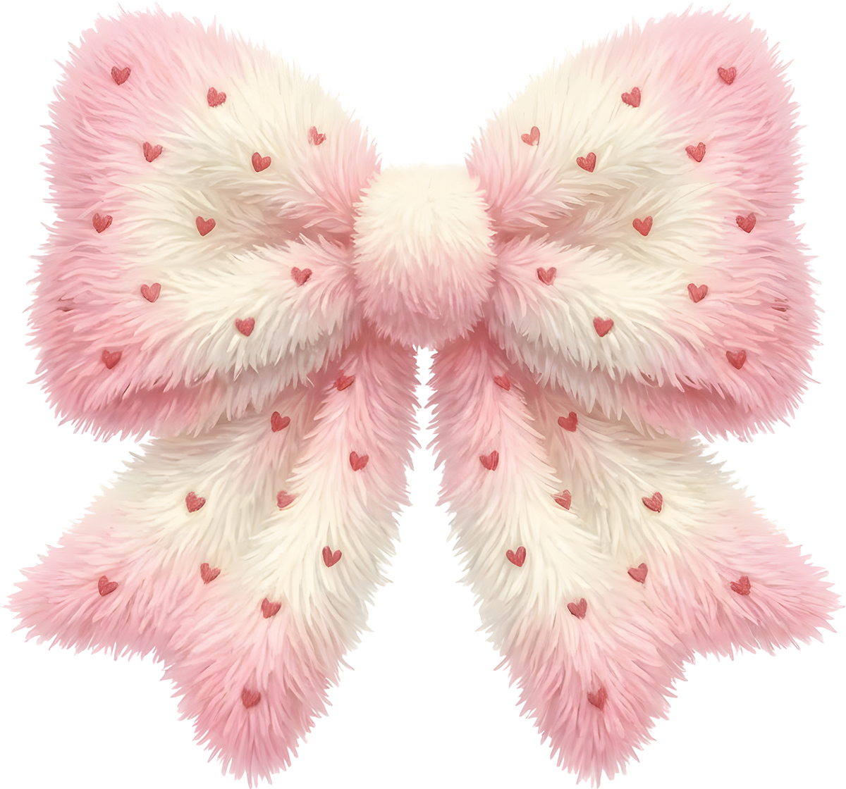 Faux Yarn Valentine Couquette Bow - Valentines Day Ready to Press DTF Transfer