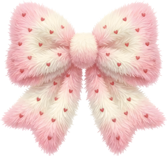 Faux Yarn Valentine Couquette Bow - Valentines Day Ready to Press DTF Transfer