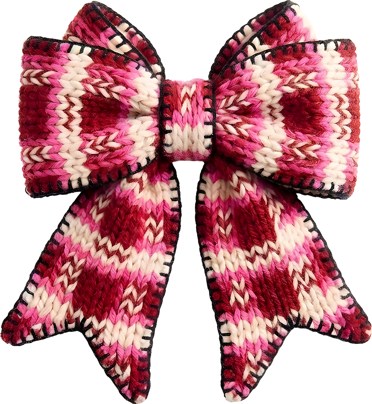 Faux Yarn Valentine Couquette Bow - Valentines Day Ready to Press DTF Transfer