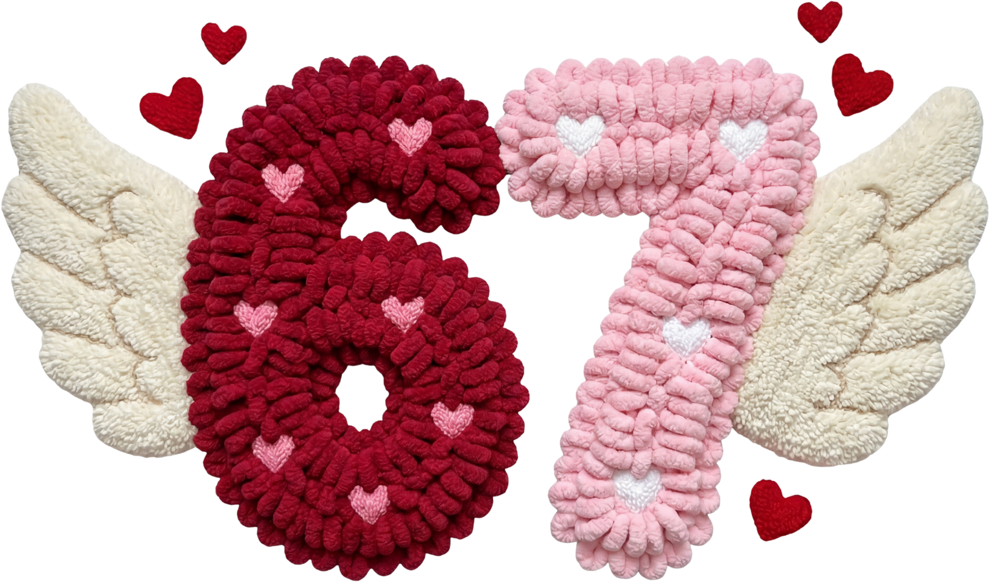 Faux Yarn Valentine 67 - Valentines Day Ready to Press DTF Transfer