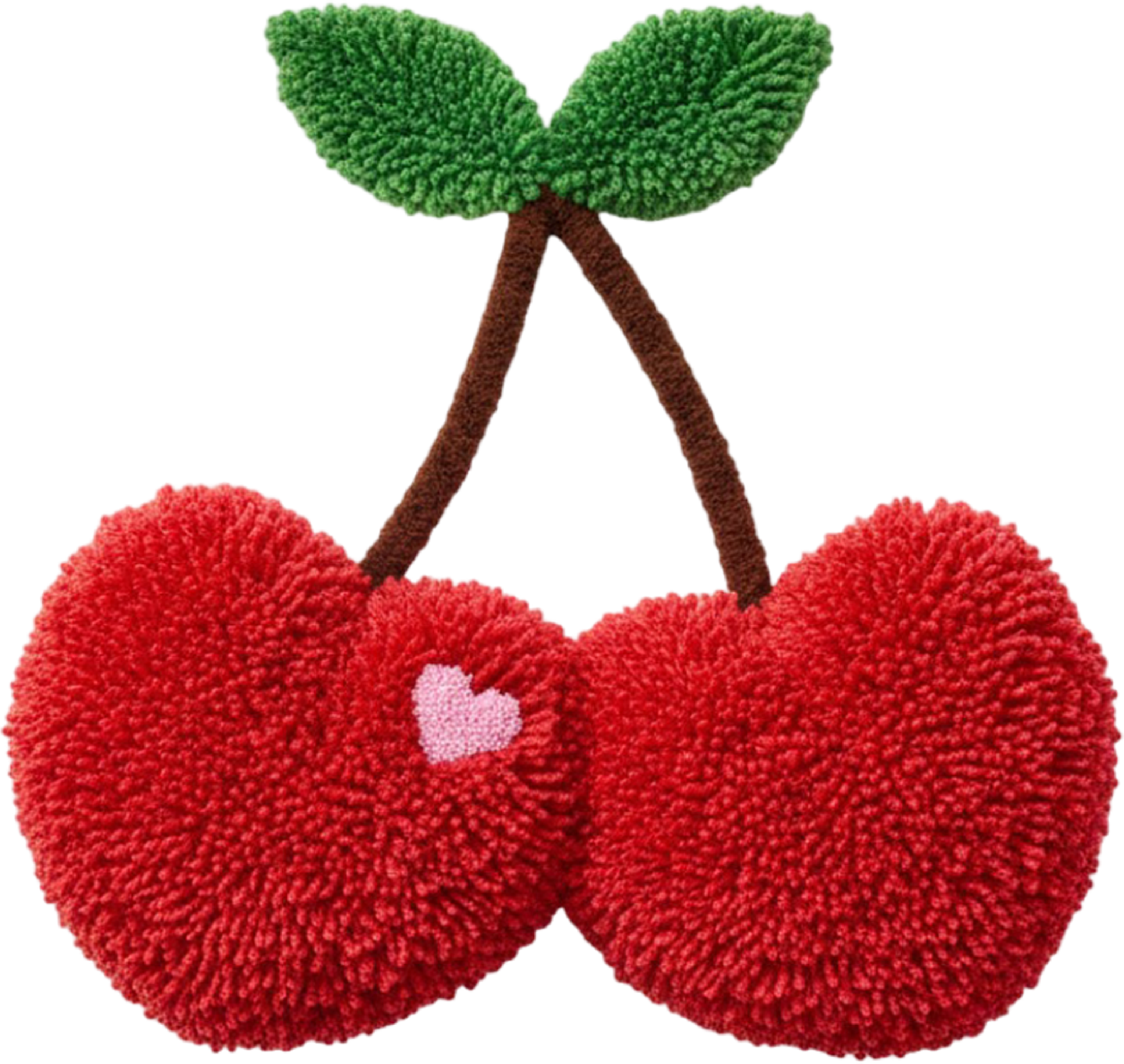 Latch Hook Valentine Cherry Hearts - Valentines Day Ready to Press DTF Transfer