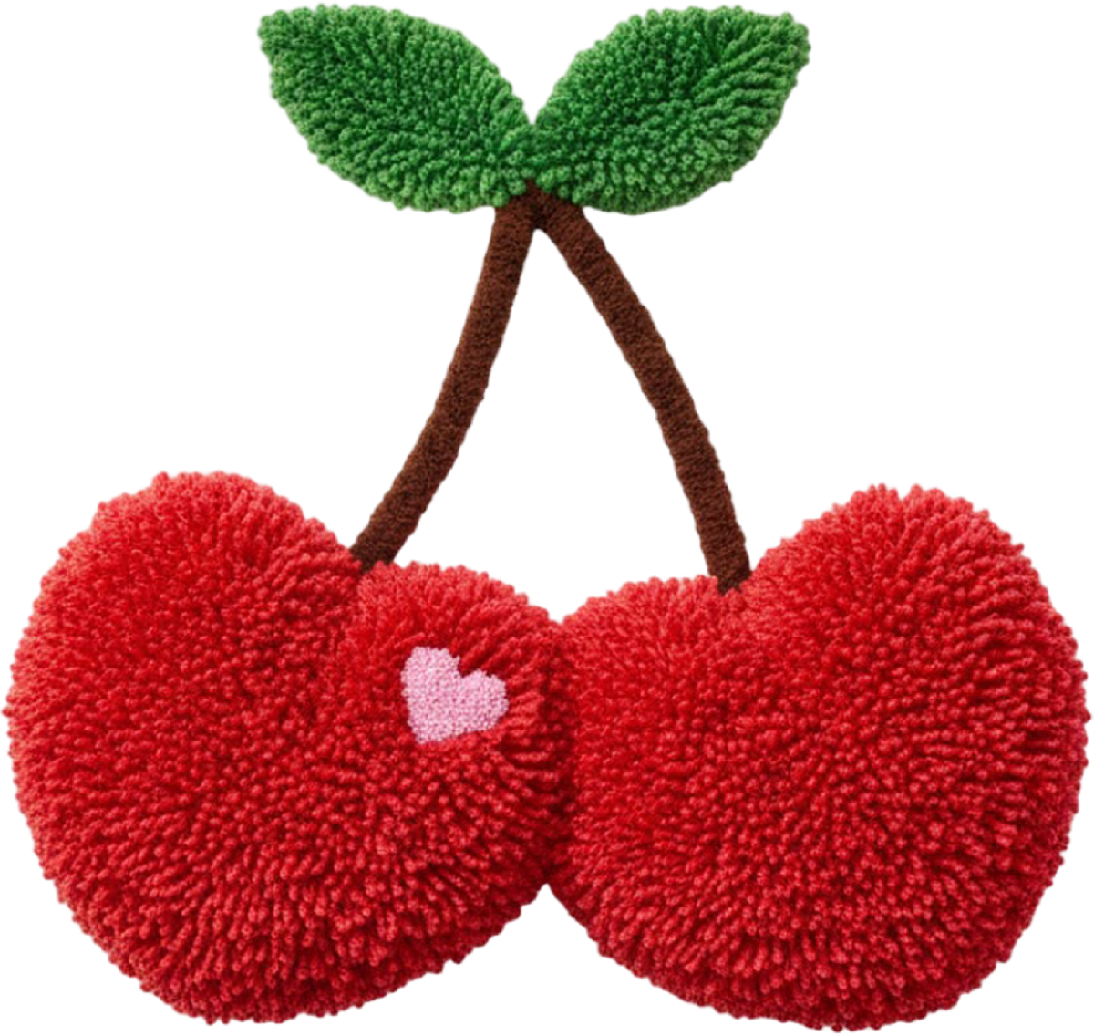 Latch Hook Valentine Cherry Hearts - Valentines Day Ready to Press DTF Transfer