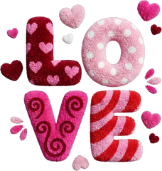 Faux Yarn Valentine Love - Valentines Day Ready to Press DTF Transfer