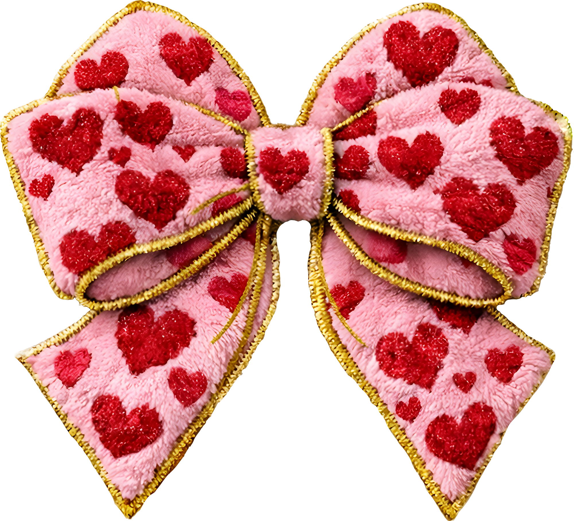 Faux Yarn Valentine Bow - Valentines Day Ready to Press DTF Transfer