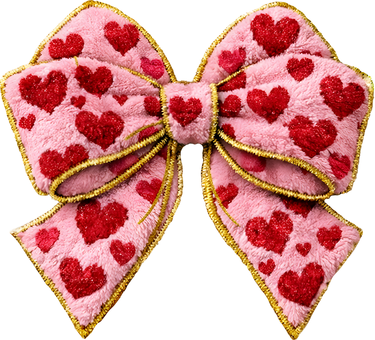 Faux Yarn Valentine Bow - Valentines Day Ready to Press DTF Transfer