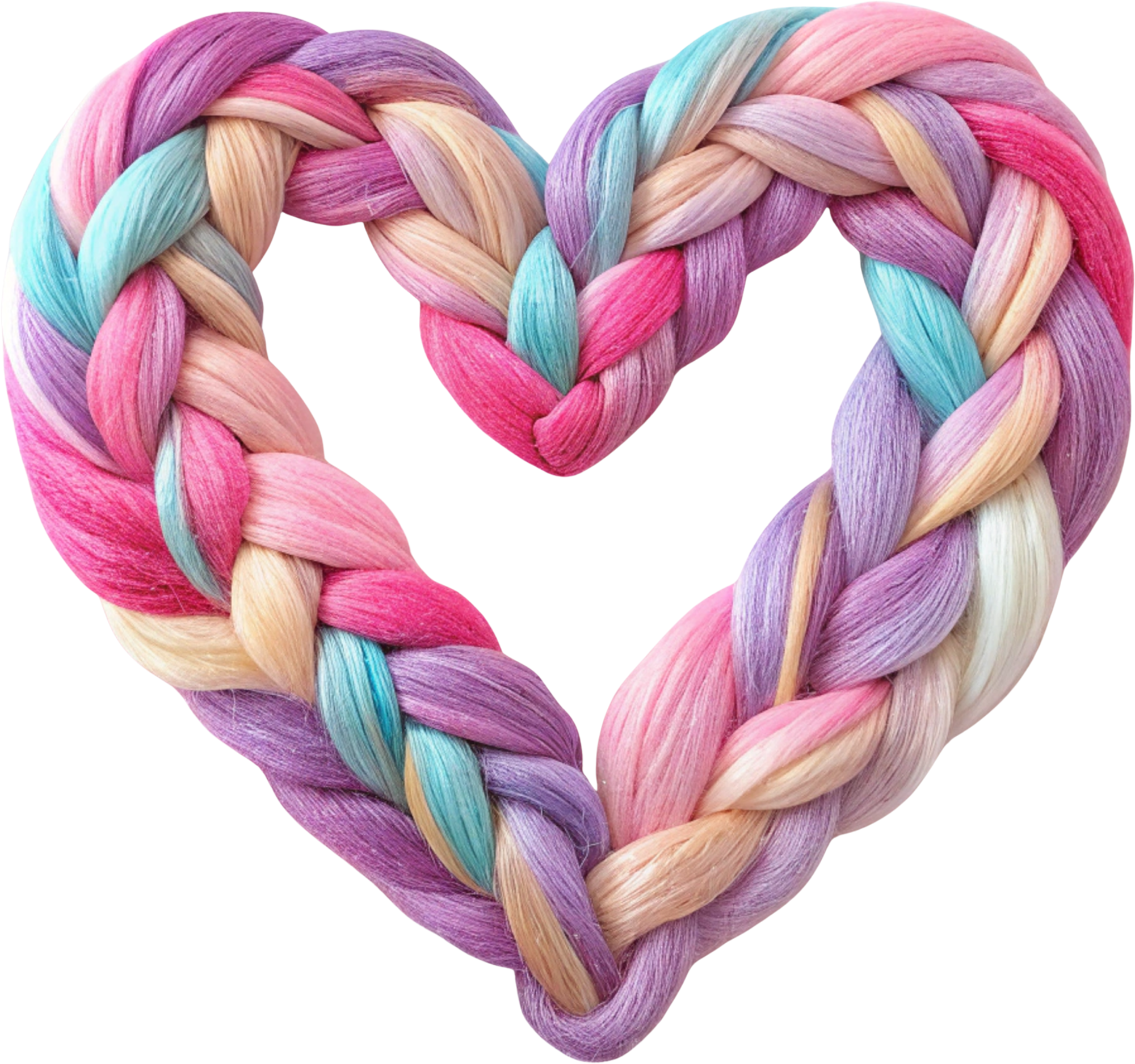 Faux Yarn Crochet Valentine Heart - Valentines Day Ready to Press DTF Transfer