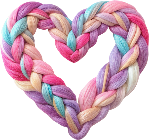 Faux Yarn Crochet Valentine Heart - Valentines Day Ready to Press DTF Transfer