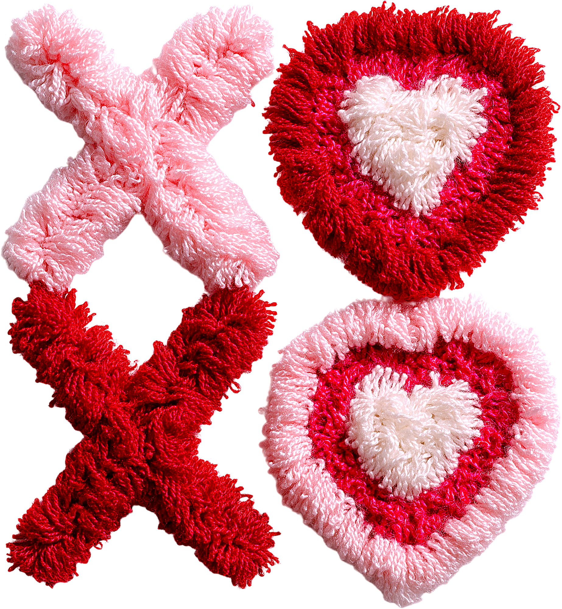 Latch Hook Yarn Xoxo - Valentines Day Ready to Press DTF Transfer