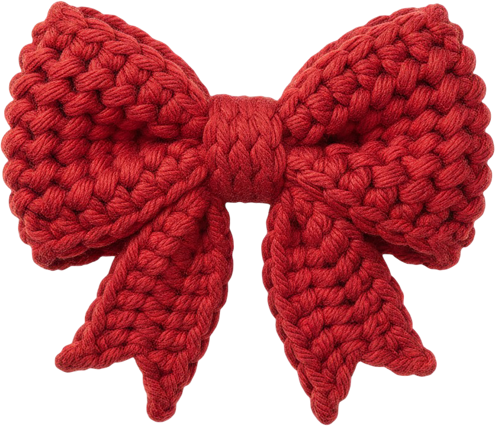Faux Yarn Crochet Couquette Red Bow - Valentines Day Ready to Press DTF Transfer